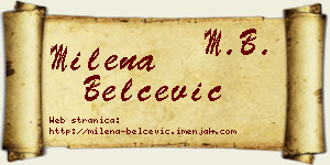 Milena Belčević vizit kartica